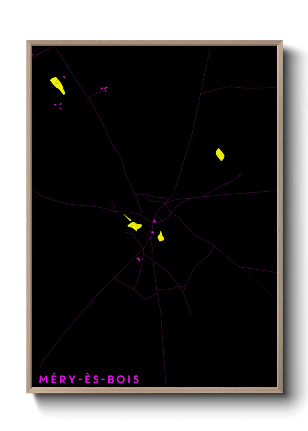 Une affiche de carte sur Méry-ès-Bois