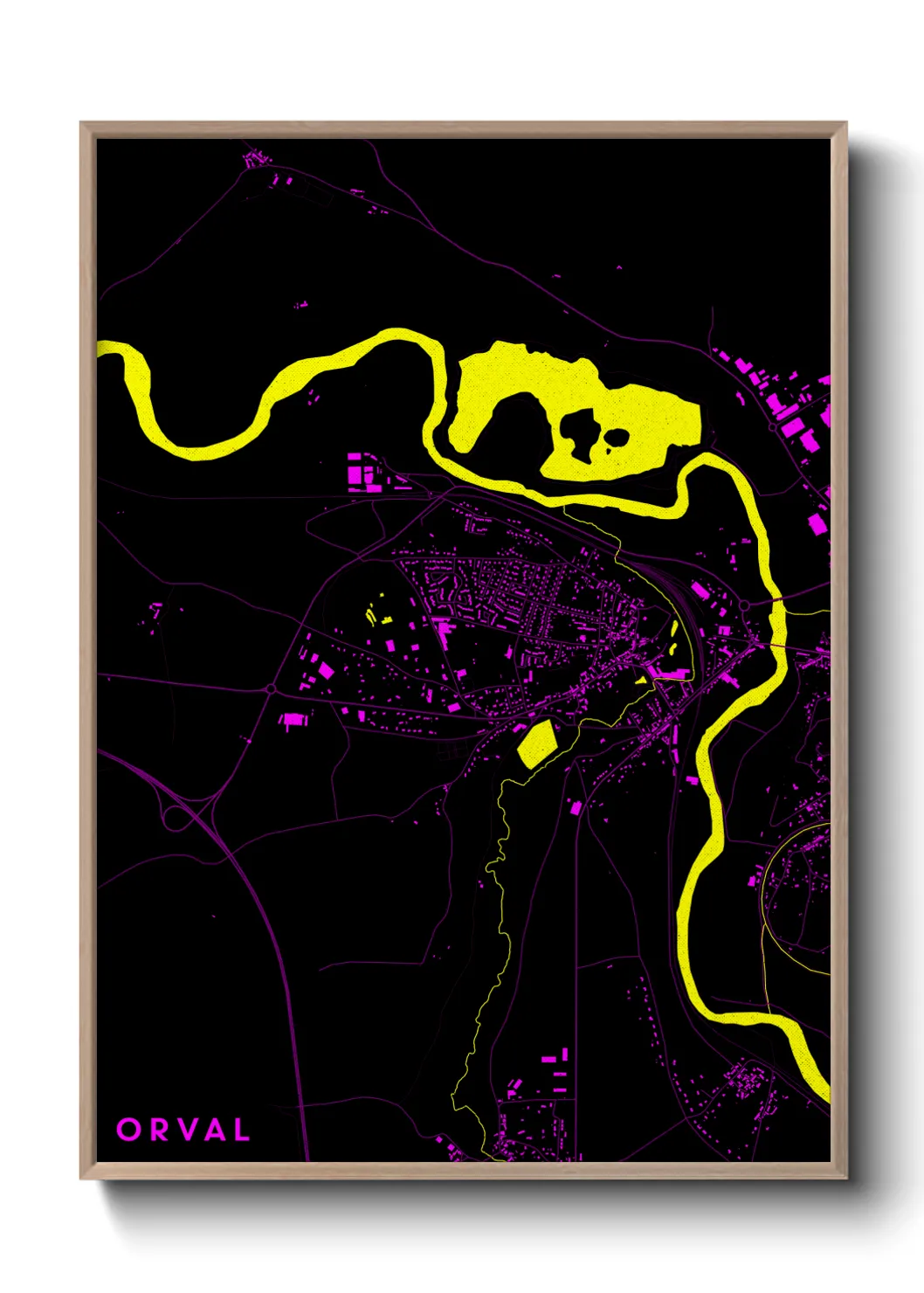 Une affiche de carte sur Orval