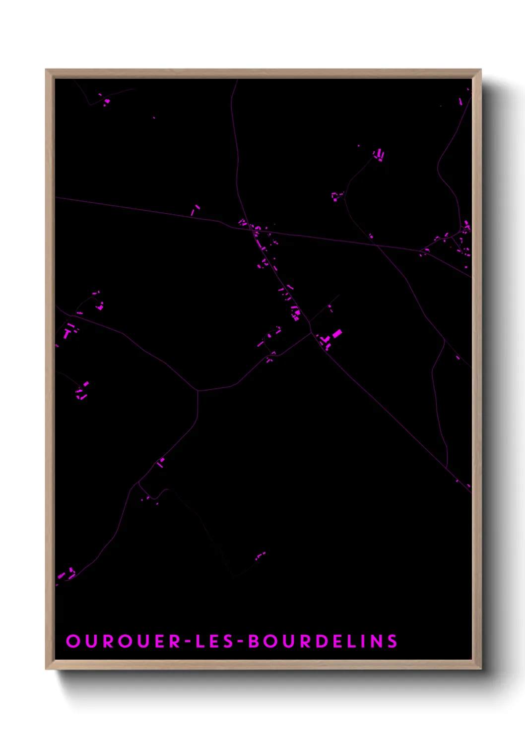 Une affiche de carte sur Ourouer-les-Bourdelins