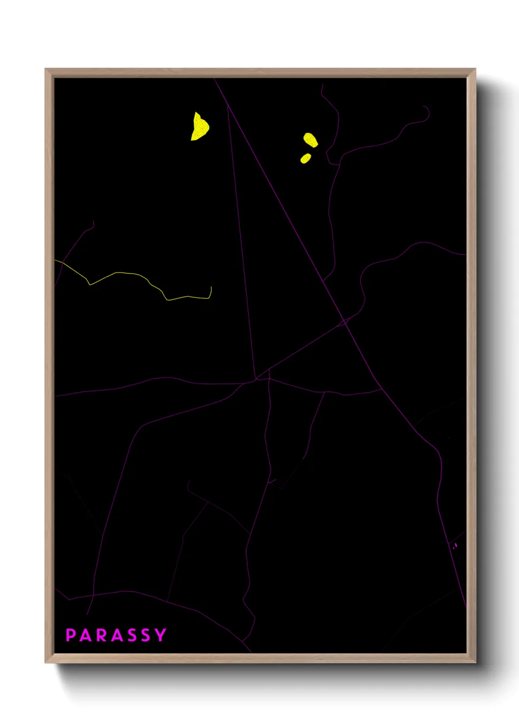 Une affiche de carte sur Parassy