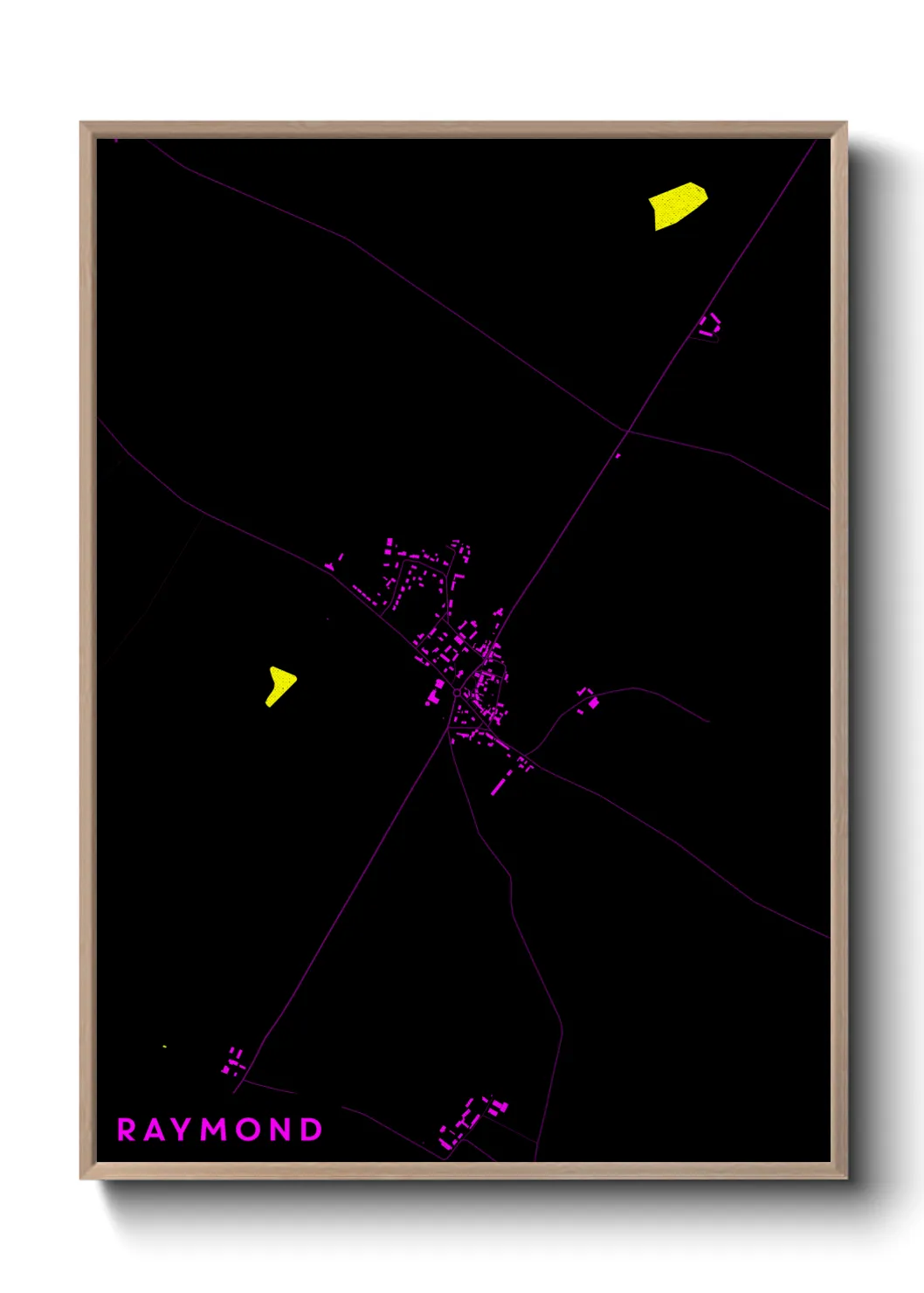 Une affiche de carte sur Raymond