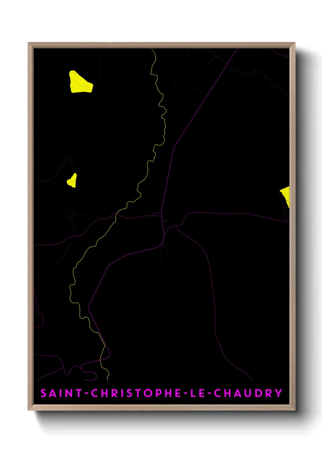Un poster carteSaint-Christophe-le-Chaudry
