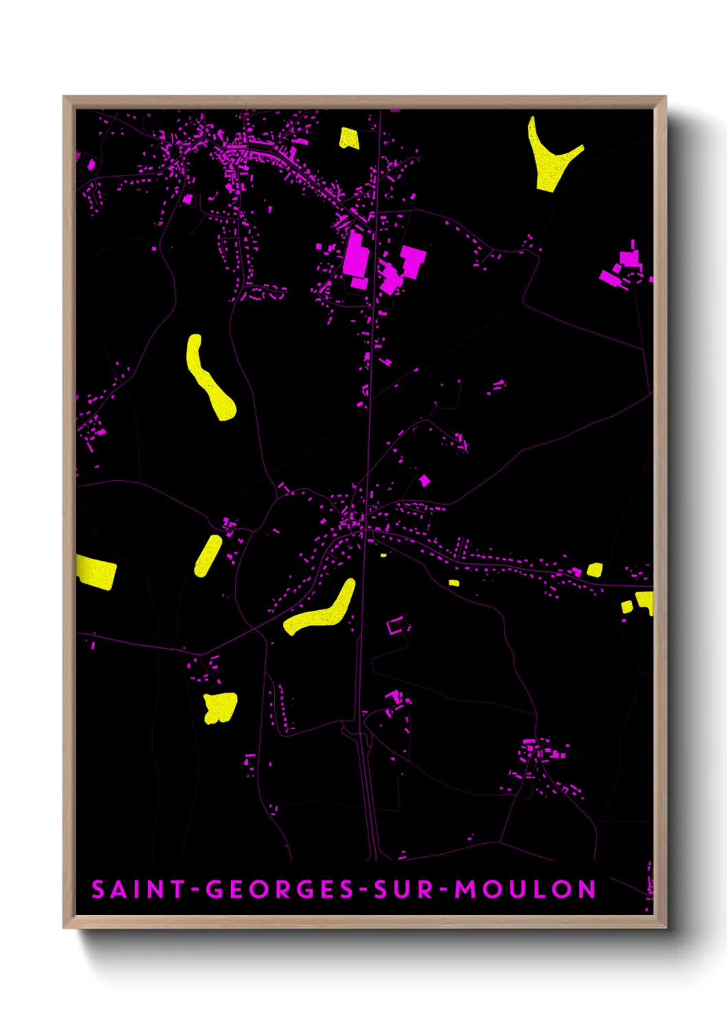 Une affiche de carte sur Saint-Georges-sur-Moulon