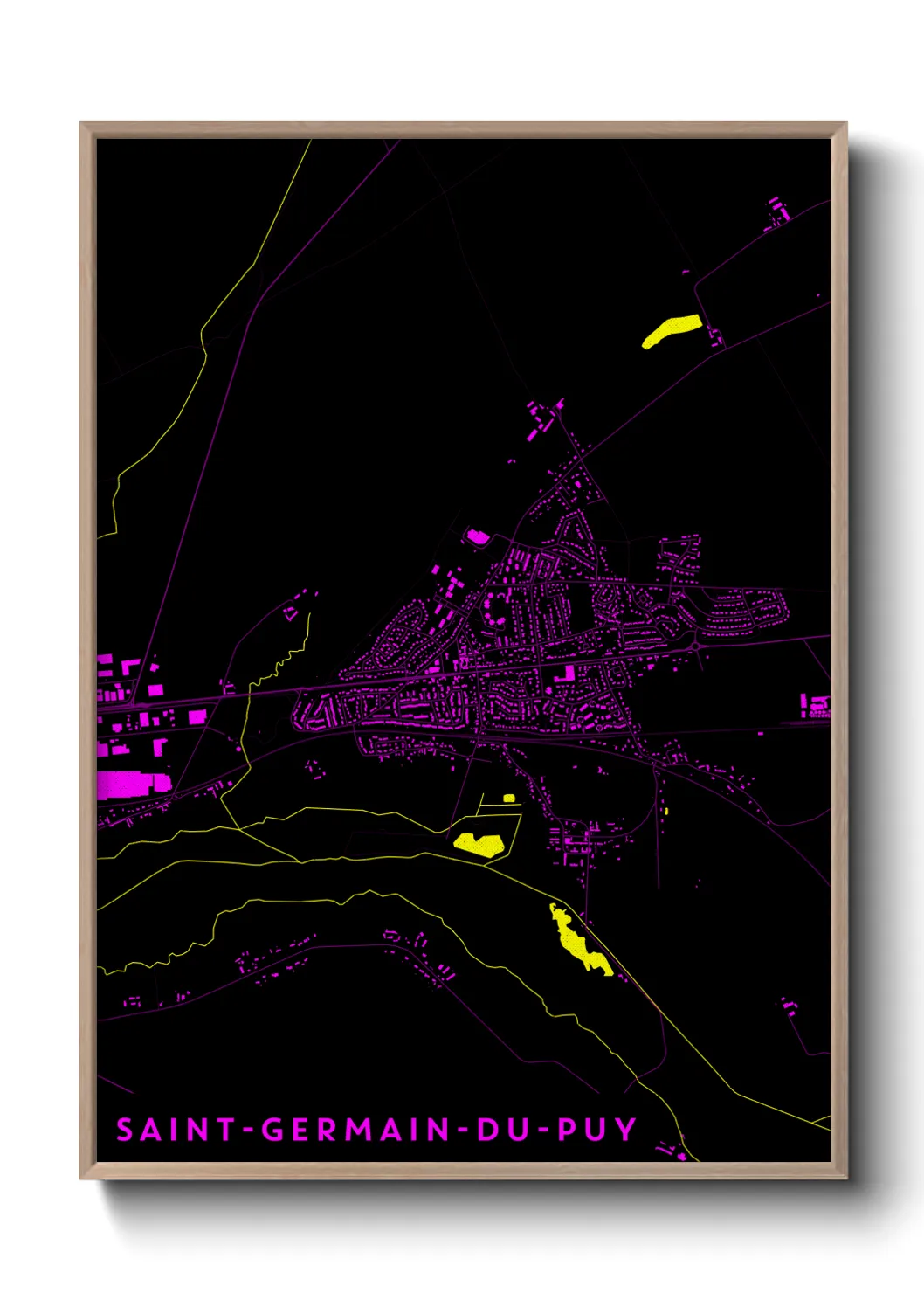 Un poster carteSaint-Germain-du-Puy