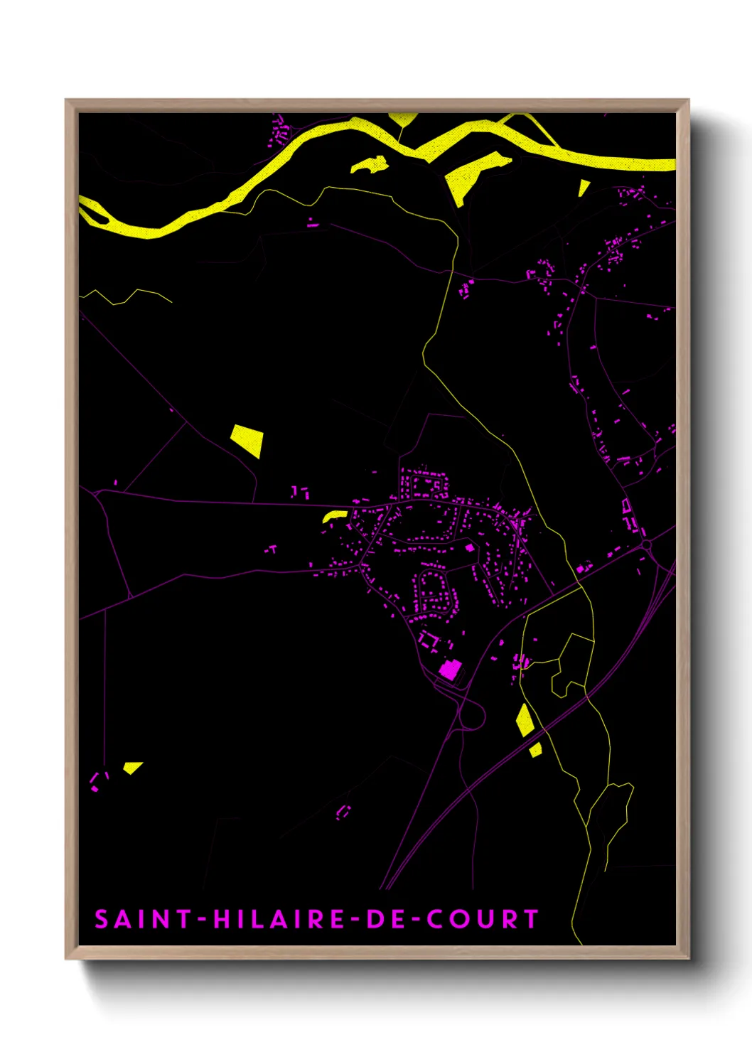 Une affiche de carte sur Saint-Hilaire-de-Court