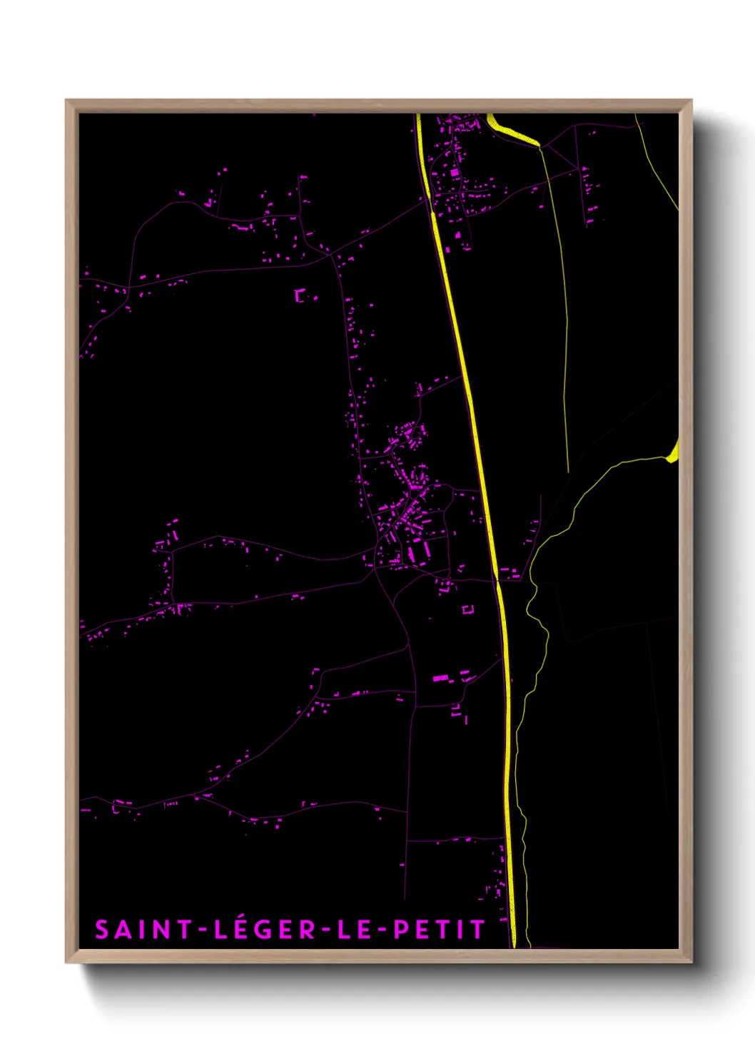 Une affiche de carte sur Saint-Léger-le-Petit