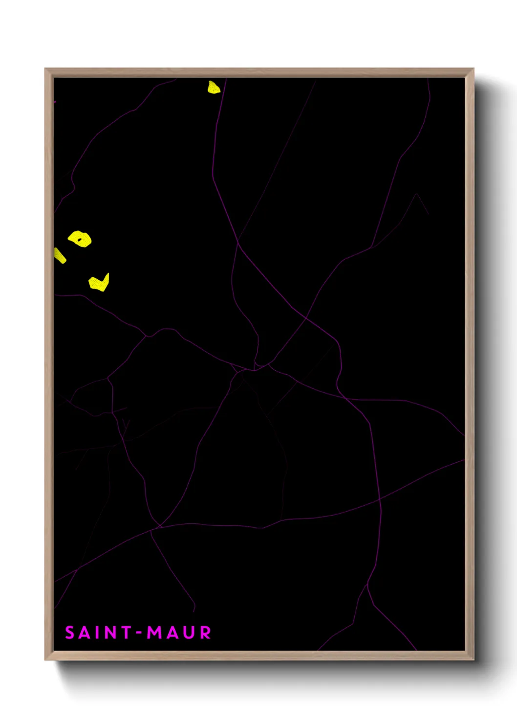 Une affiche de carte sur Saint-Maur