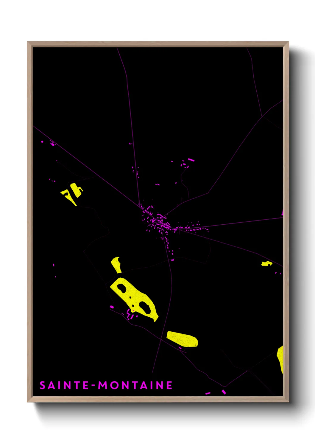 Une affiche de carte sur Sainte-Montaine