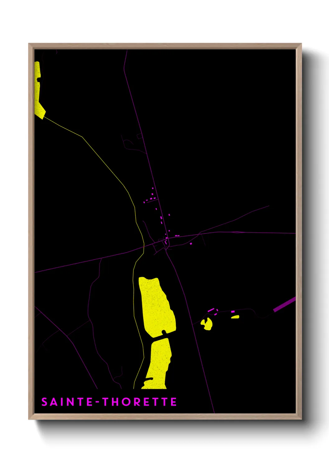 Une affiche de carte sur Sainte-Thorette