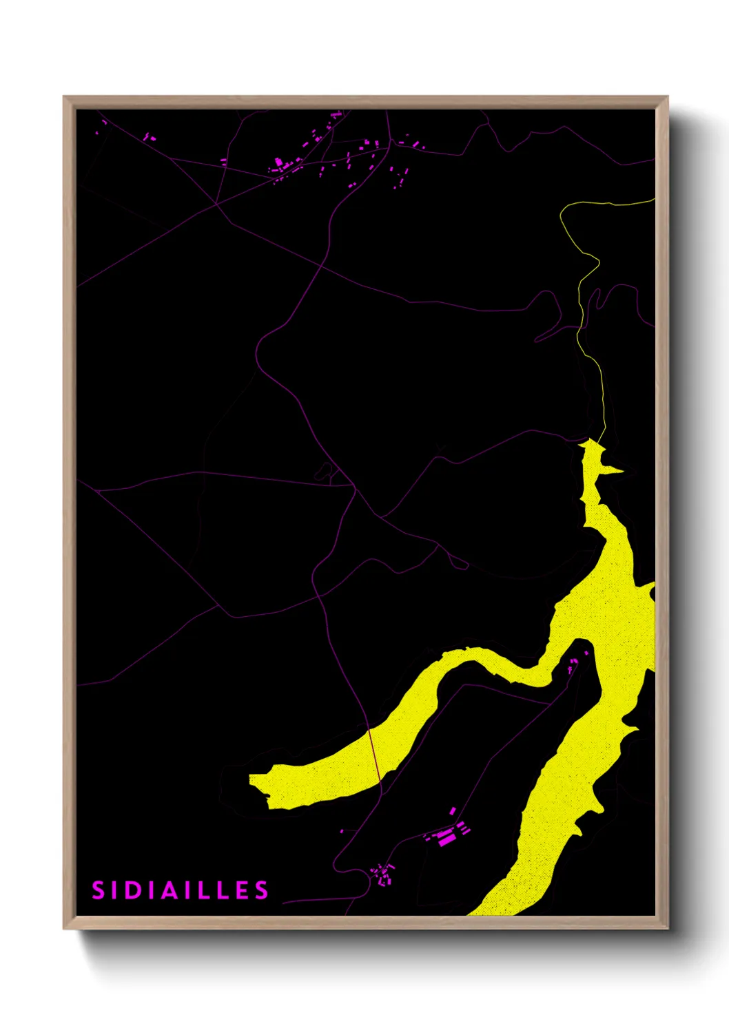 Une affiche de carte sur Sidiailles