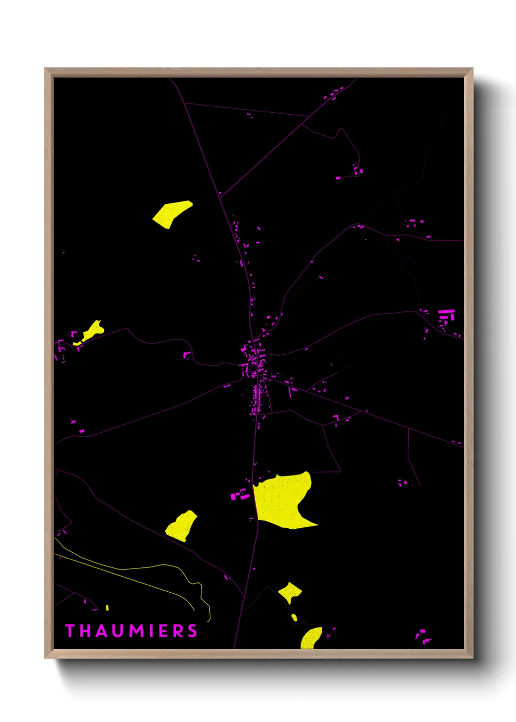 Une affiche de carte sur Thaumiers