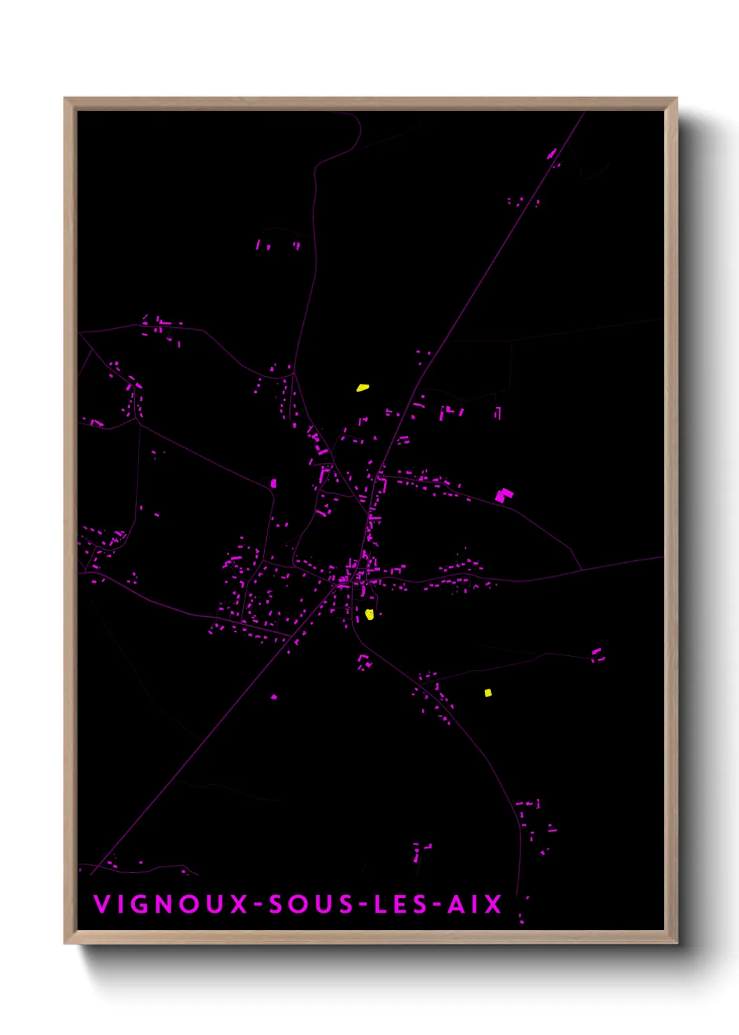 Une affiche de carte sur Vignoux-sous-les-Aix