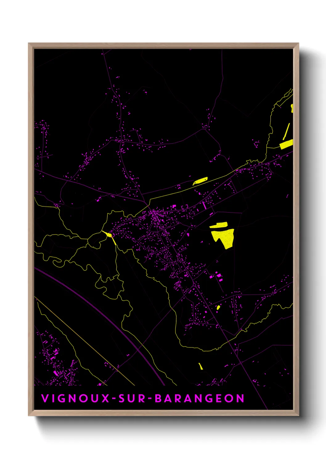 Une affiche de carte sur Vignoux-sur-Barangeon