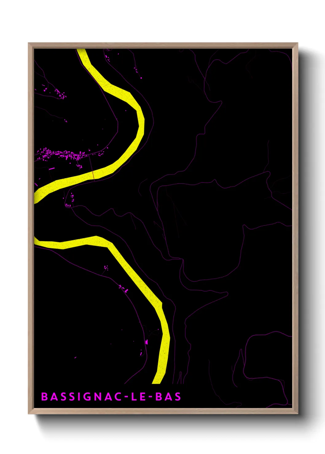 Un poster carteBassignac-le-Bas