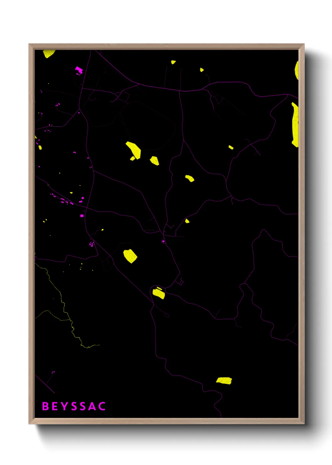 Une affiche de carte sur Beyssac