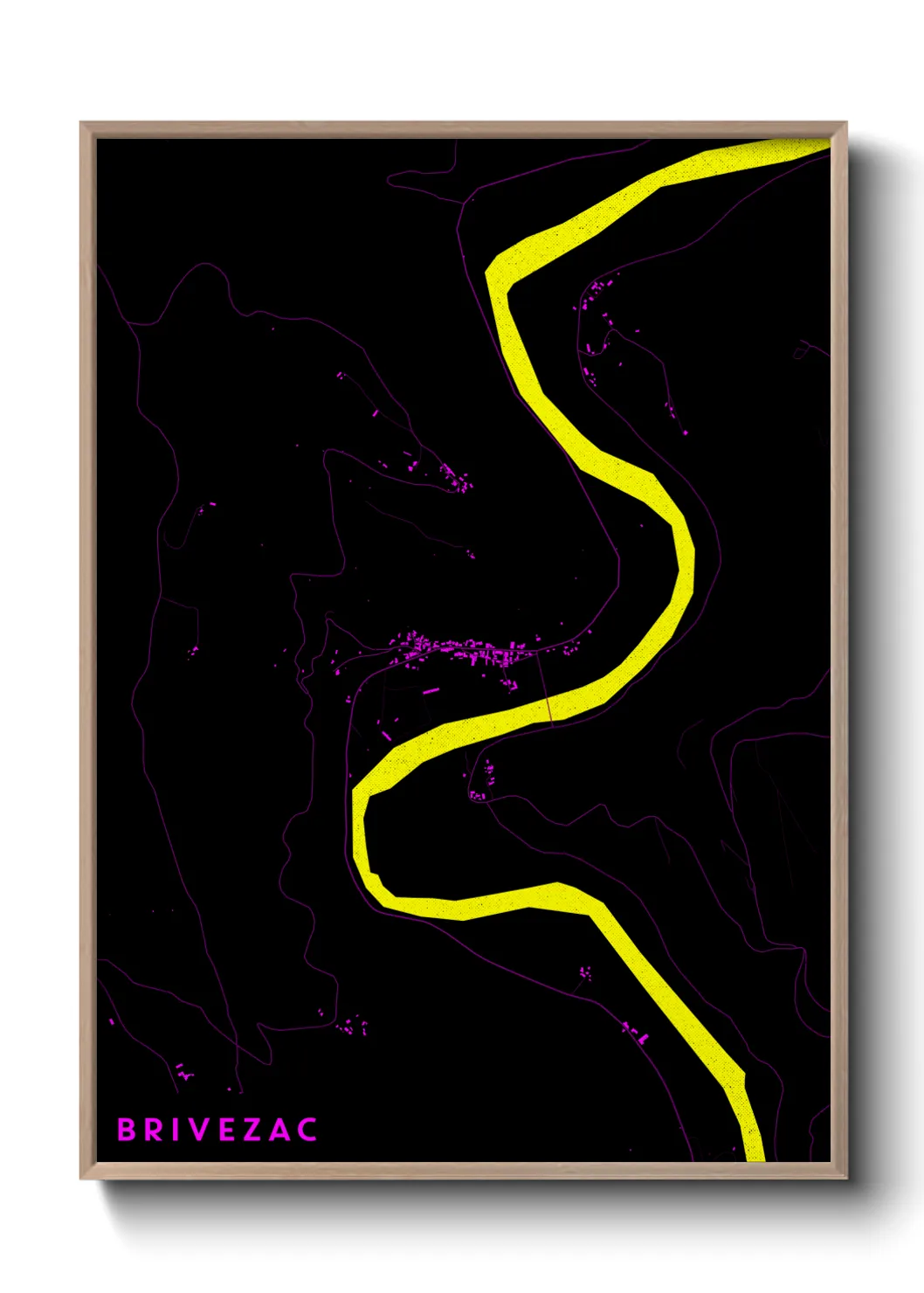 Une affiche de carte sur Brivezac