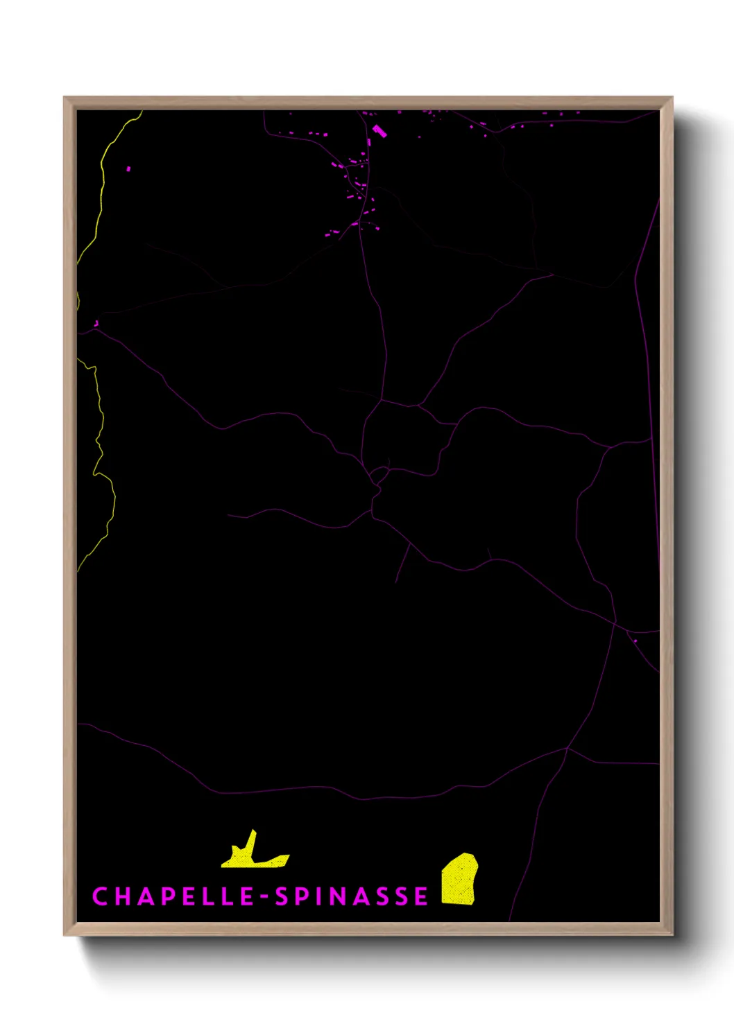 Une affiche de carte sur Chapelle-Spinasse