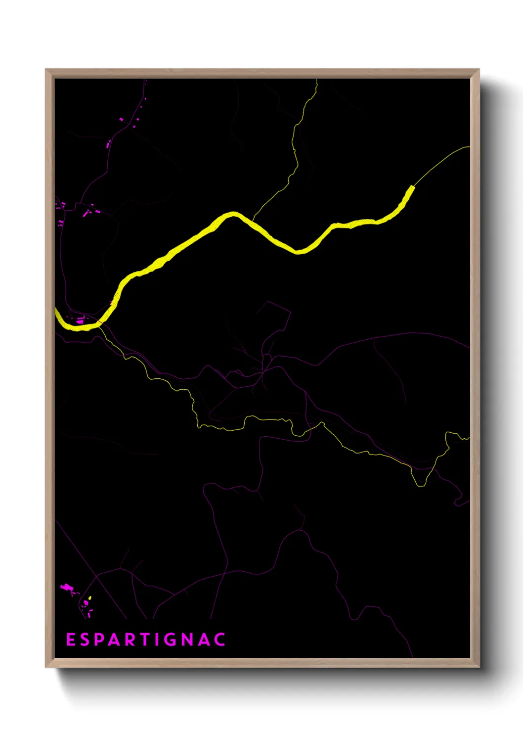 Une affiche de carte sur Espartignac