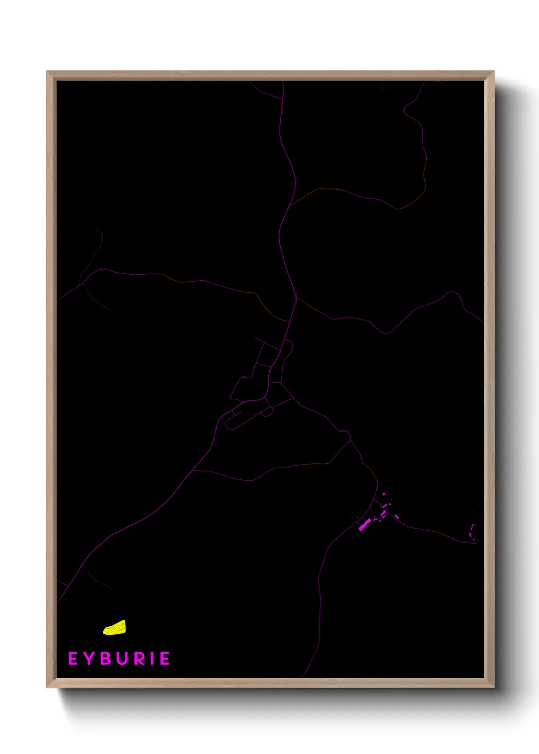 Une affiche de carte sur Eyburie