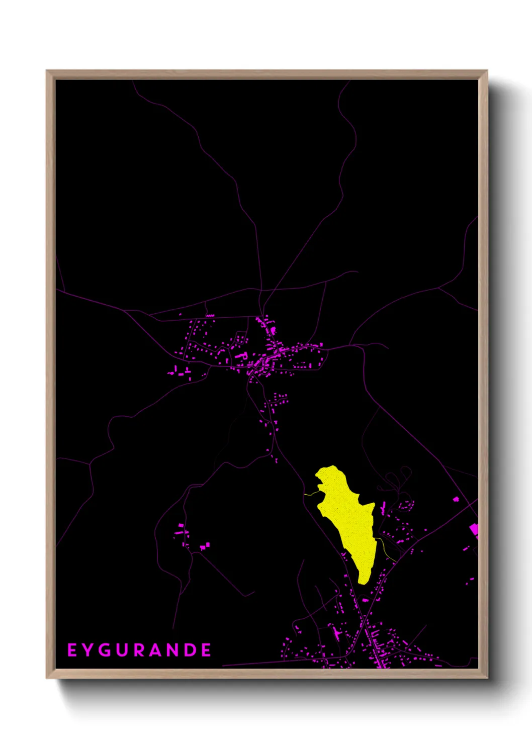 Une affiche de carte sur Eygurande