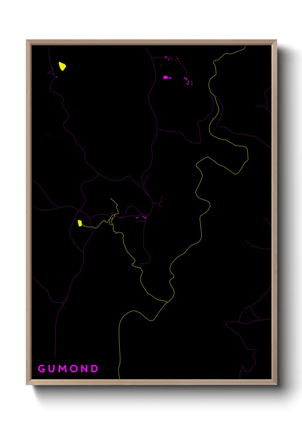 Une affiche de carte sur Gumond