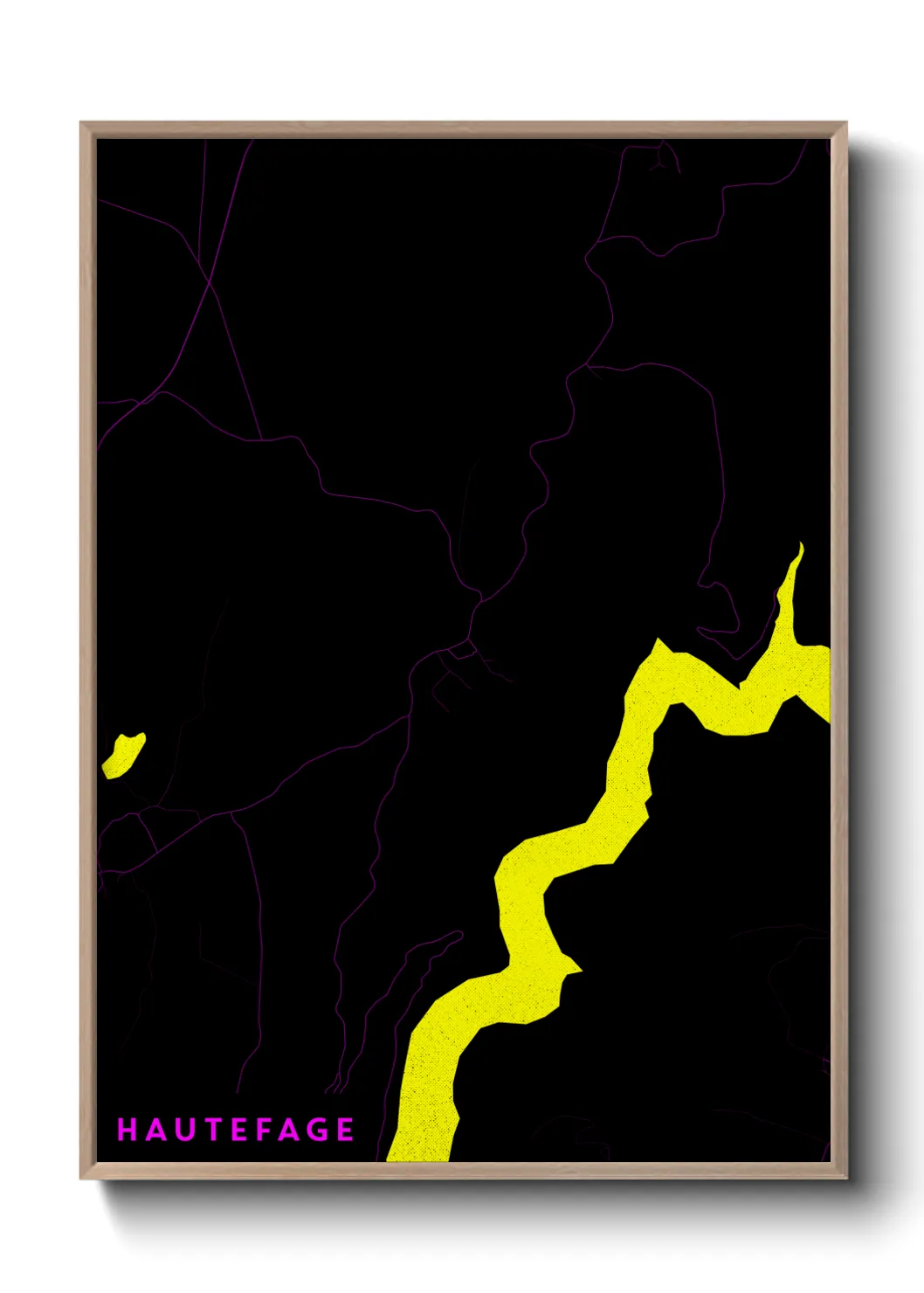 Une affiche de carte sur Hautefage