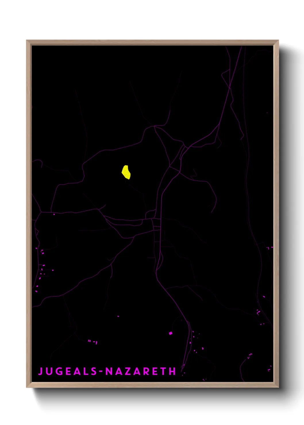 Une affiche de carte sur Jugeals-Nazareth