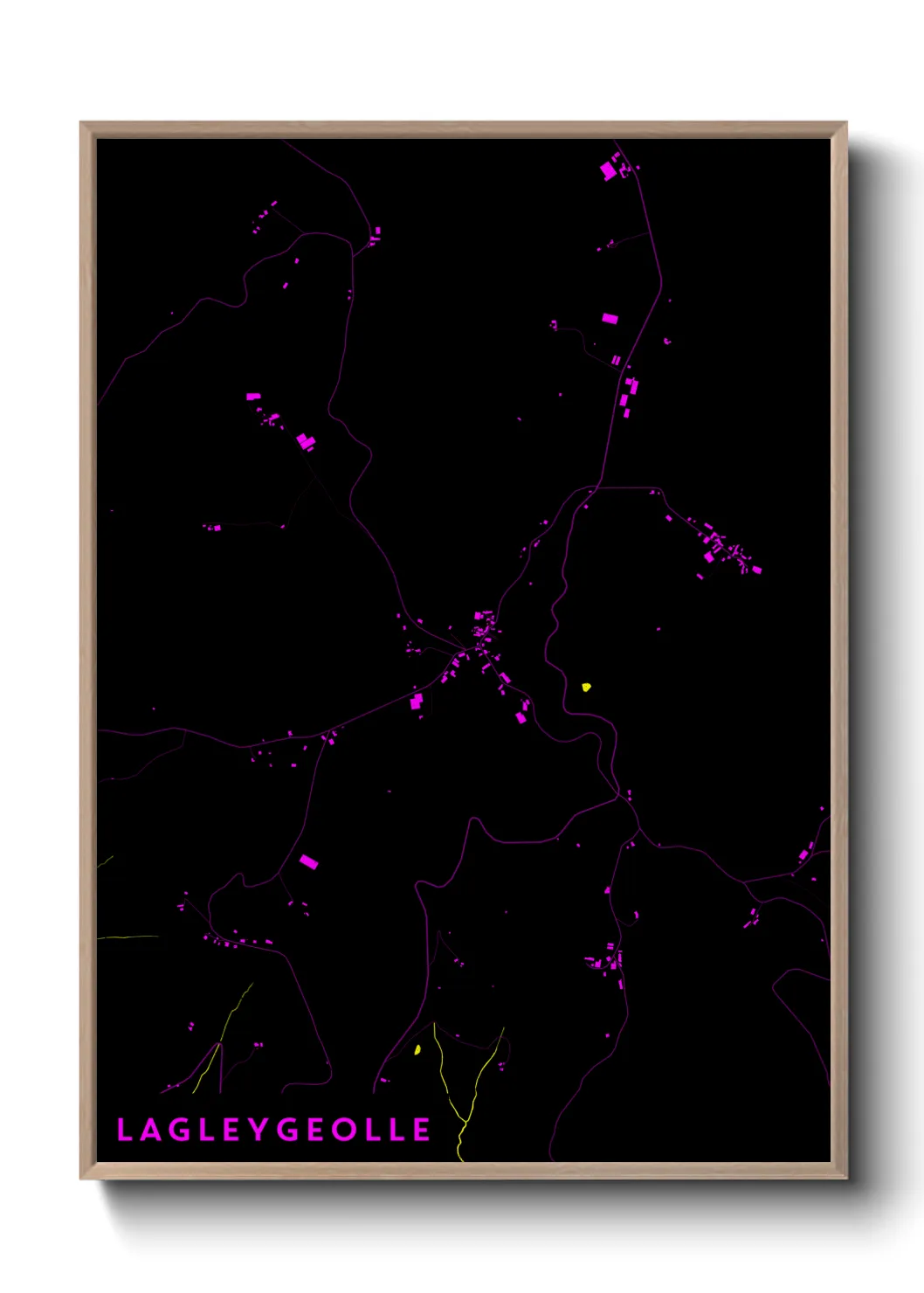 Une affiche de carte sur Lagleygeolle