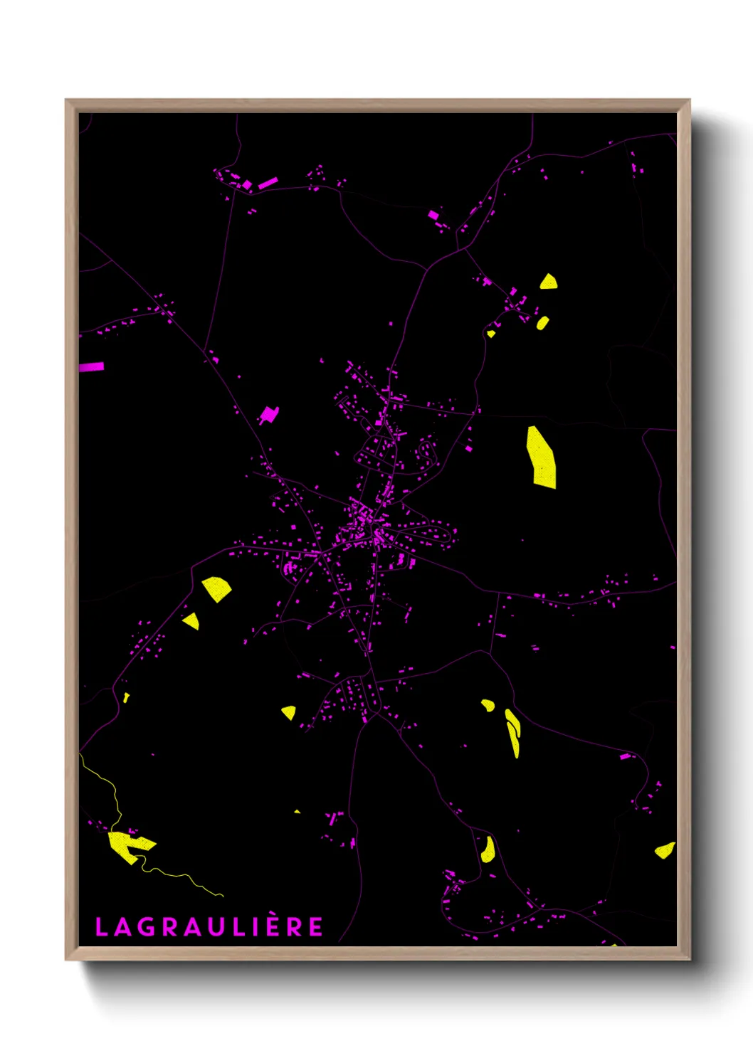 Une affiche de carte sur Lagraulière