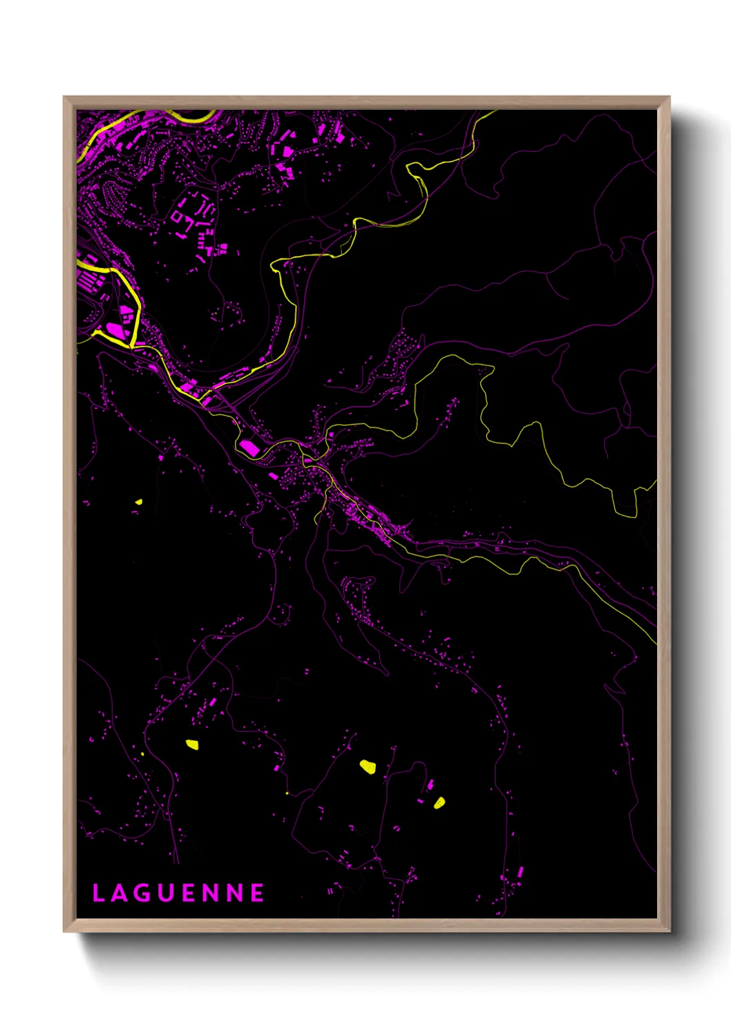 Une affiche de carte sur Laguenne
