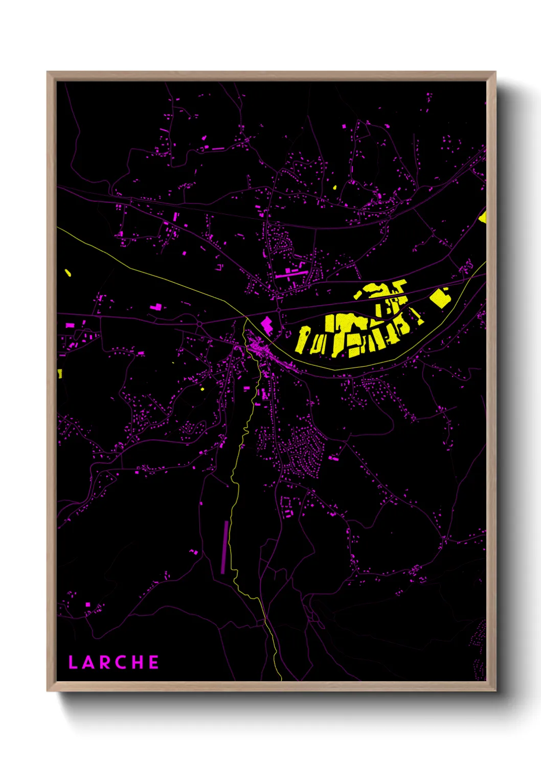 Une affiche de carte sur Larche