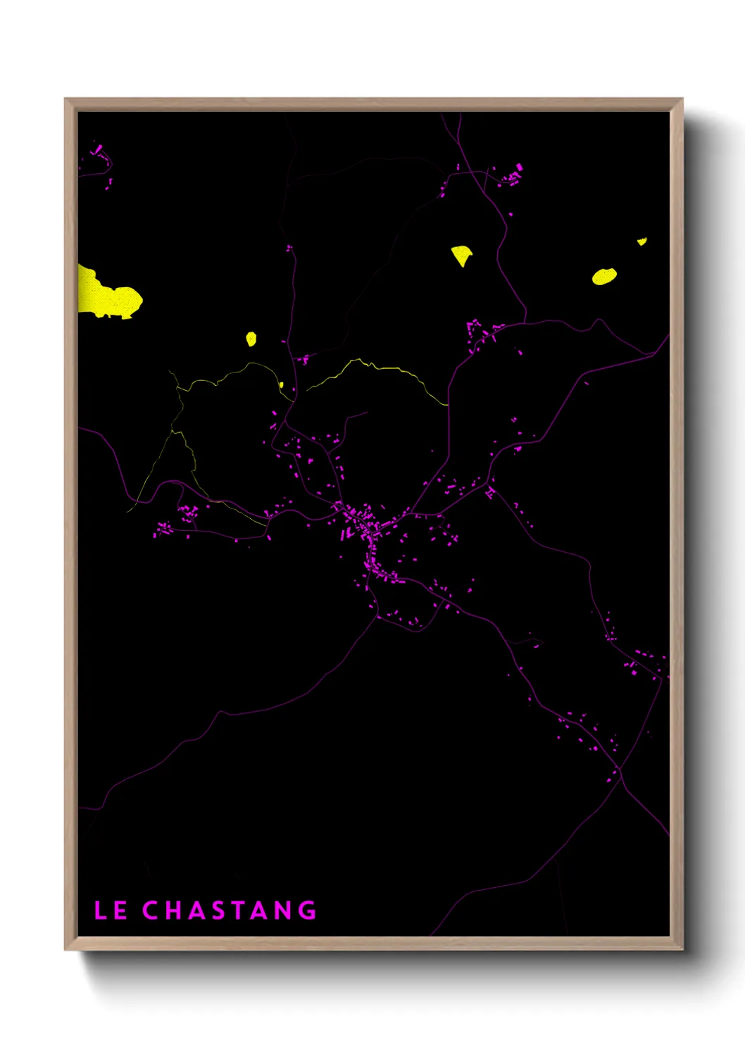 Une affiche de carte sur Le Chastang