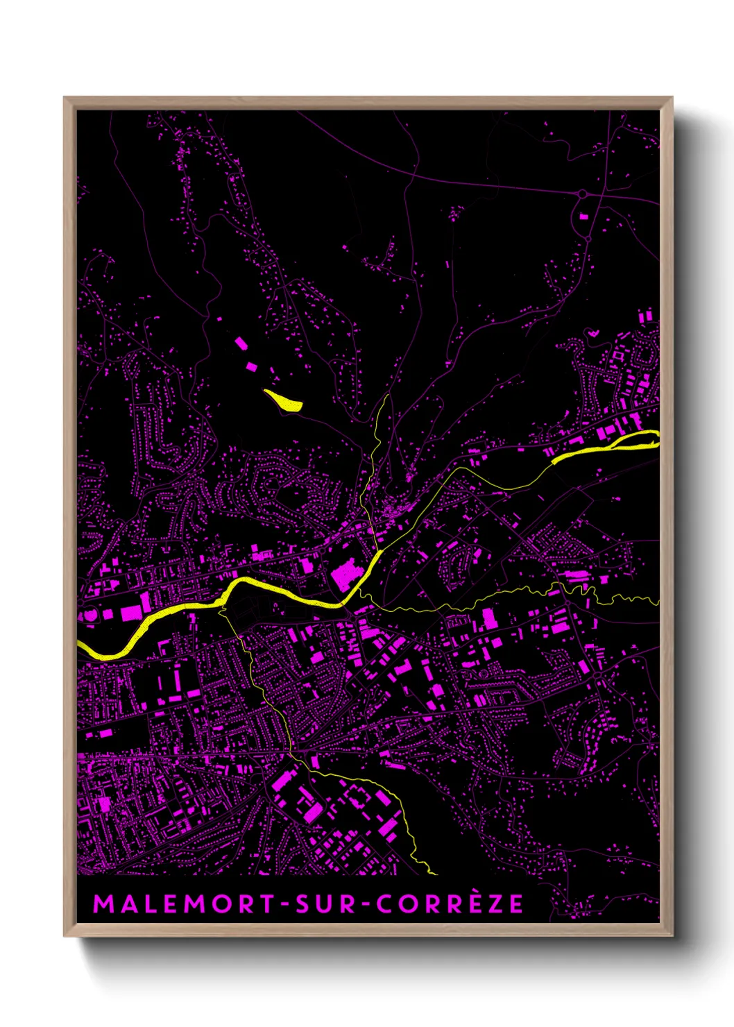 Une affiche de carte sur Malemort-sur-Corrèze