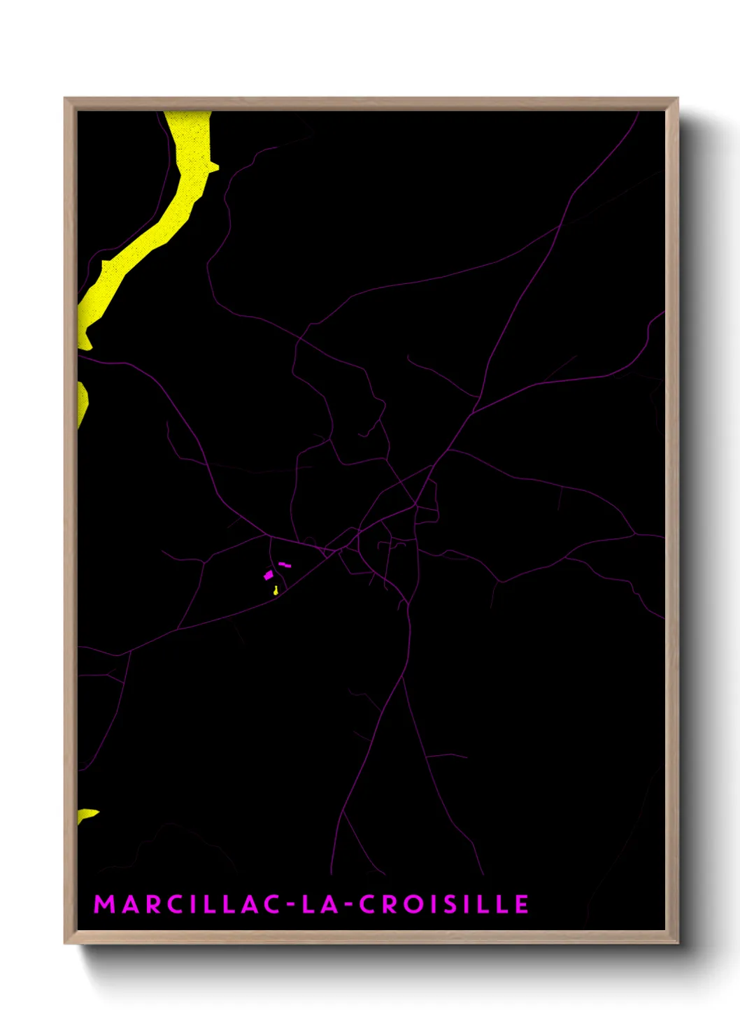 Une affiche de carte sur Marcillac-la-Croisille