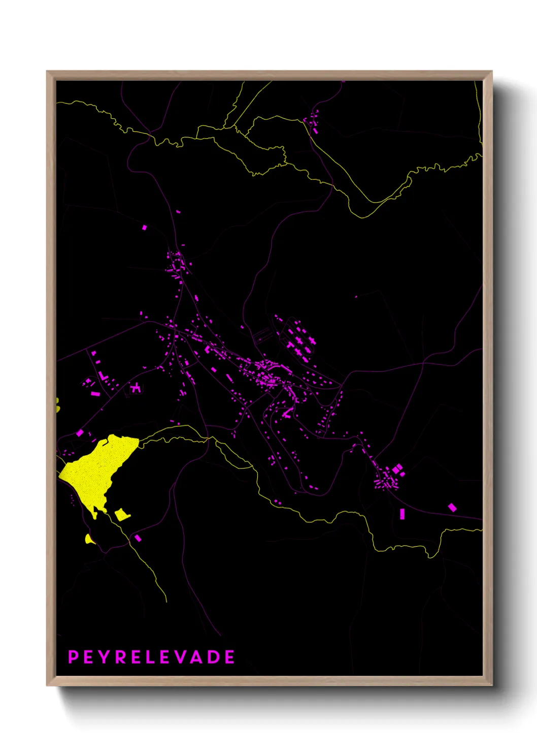 Une affiche de carte sur Peyrelevade