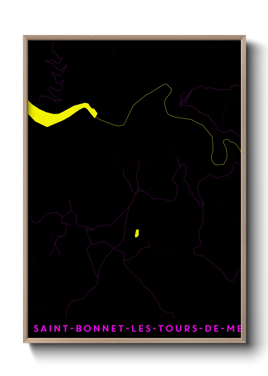 Une affiche de carte sur Saint-Bonnet-les-Tours-de-Merle