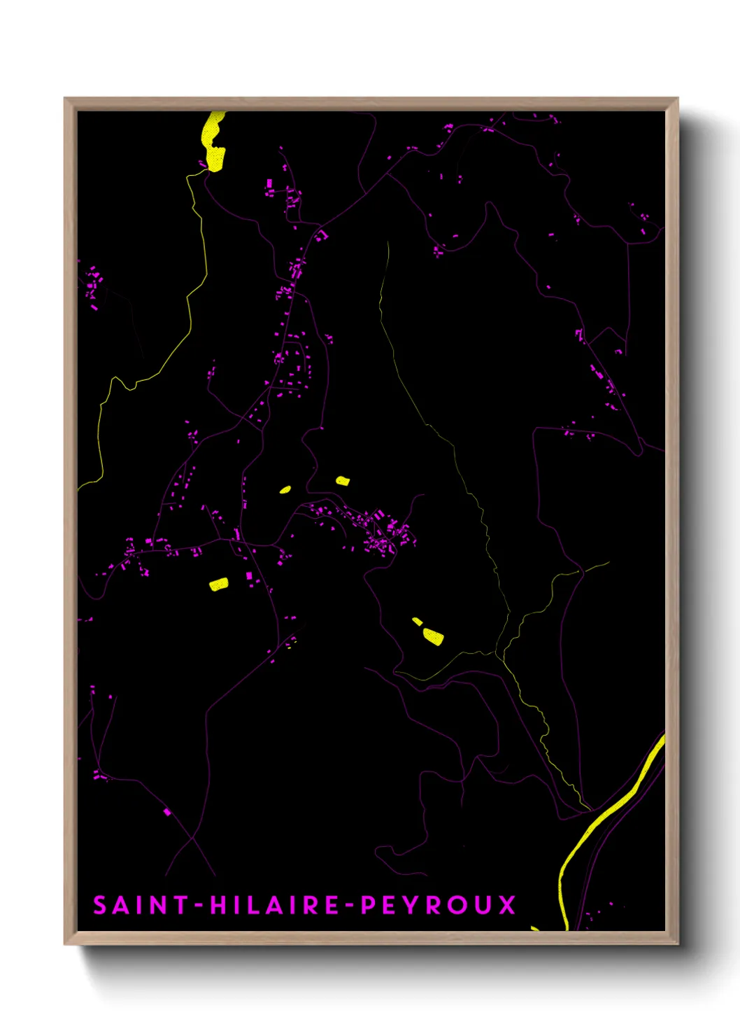 Une affiche de carte sur Saint-Hilaire-Peyroux