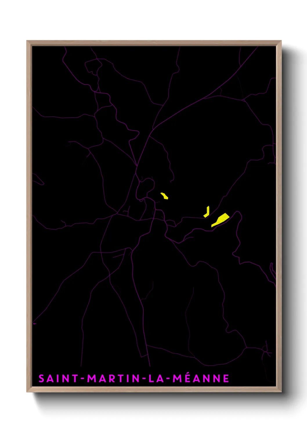 Une affiche de carte sur Saint-Martin-la-Méanne