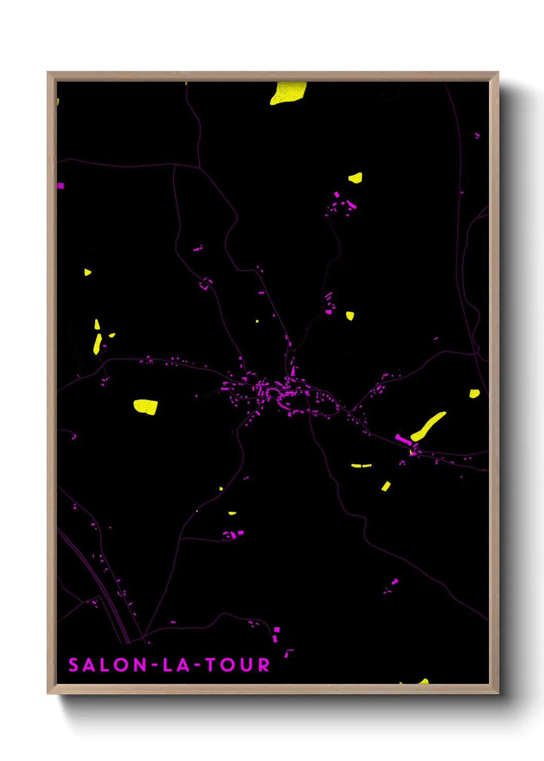 Une affiche de carte sur Salon-la-Tour