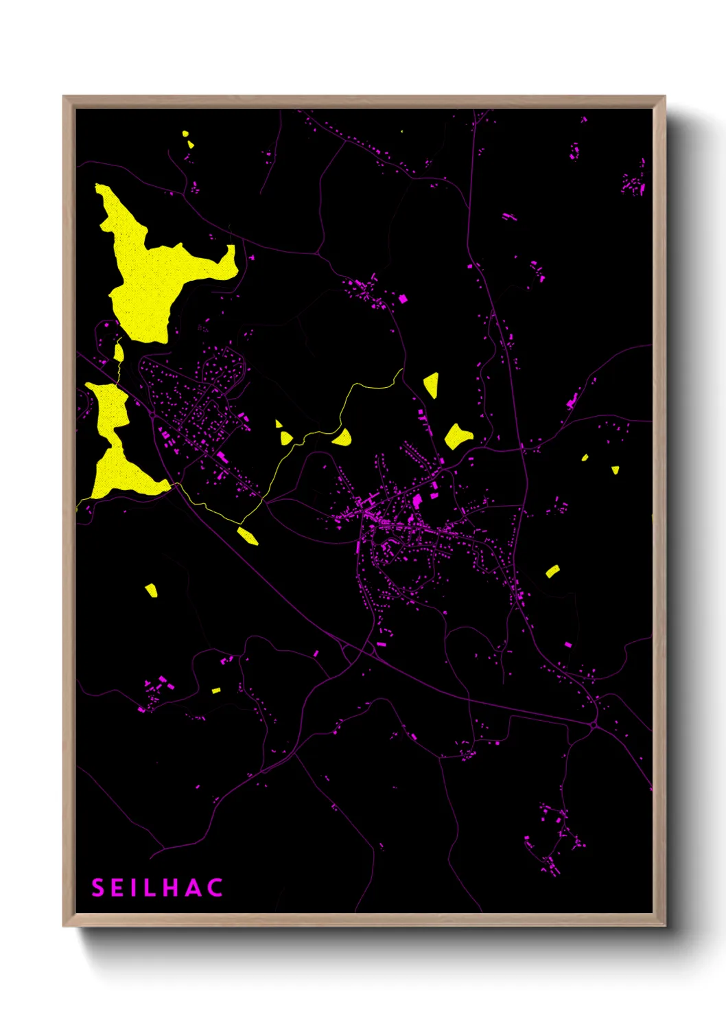 Une affiche de carte sur Seilhac