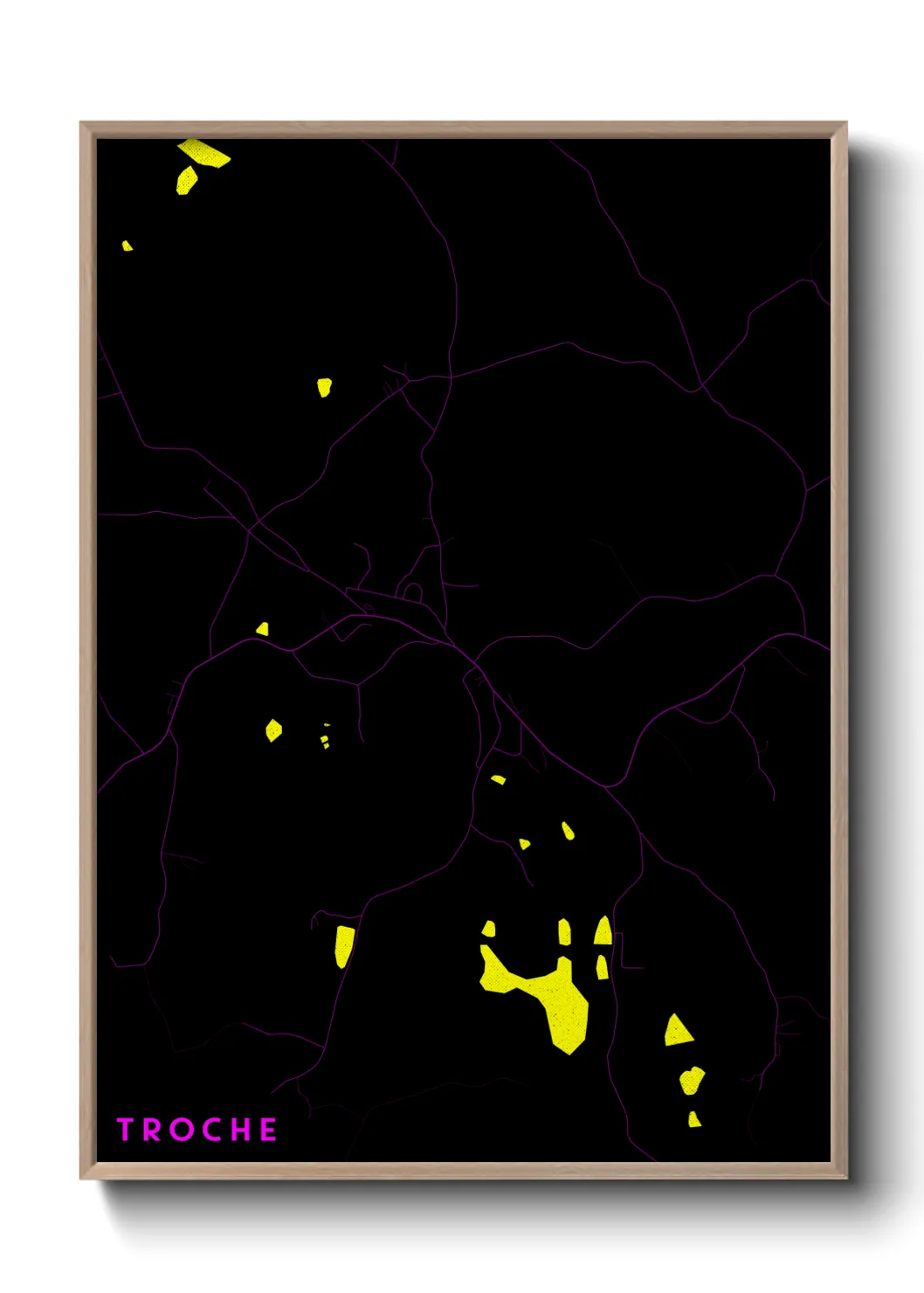 Une affiche de carte sur Troche