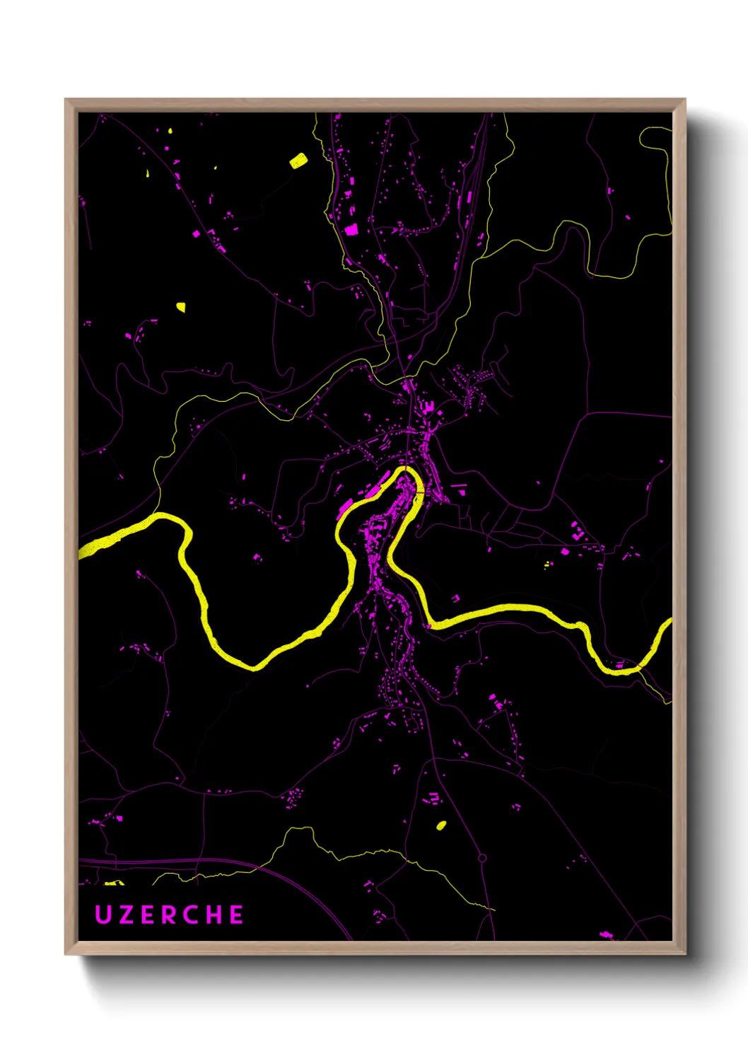 Une affiche de carte sur Uzerche