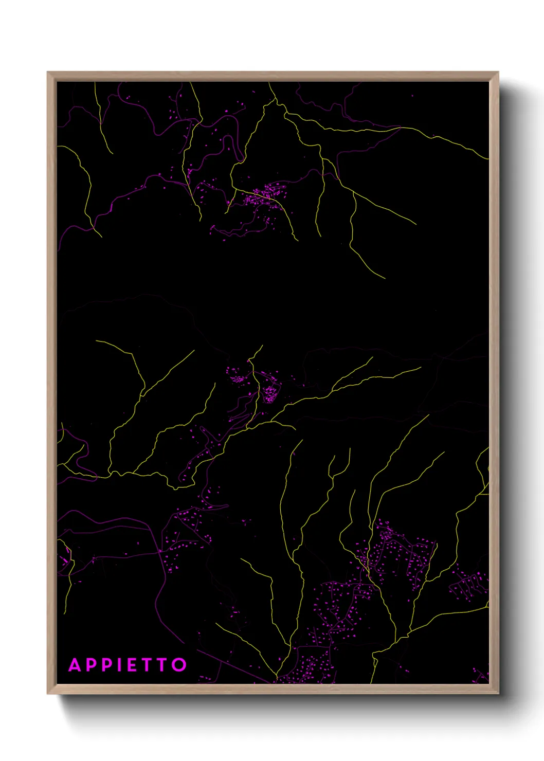 Une affiche de carte sur Appietto