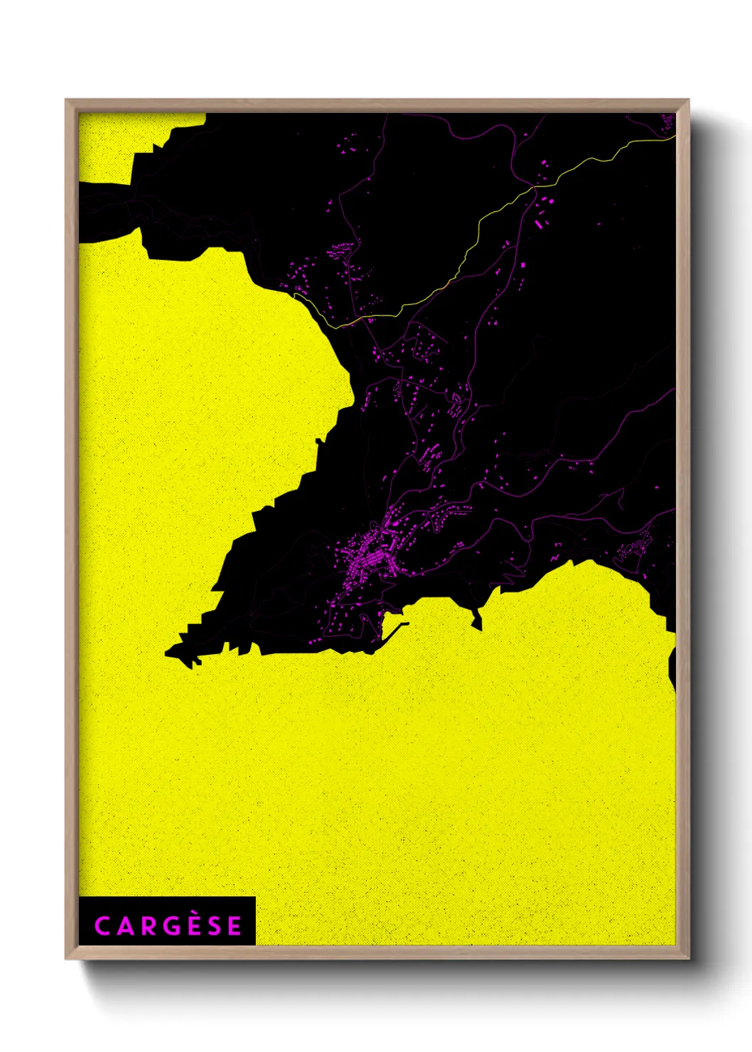 Une affiche de carte sur Cargèse