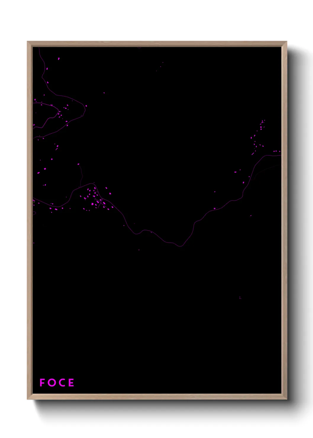 Une affiche de carte sur Foce