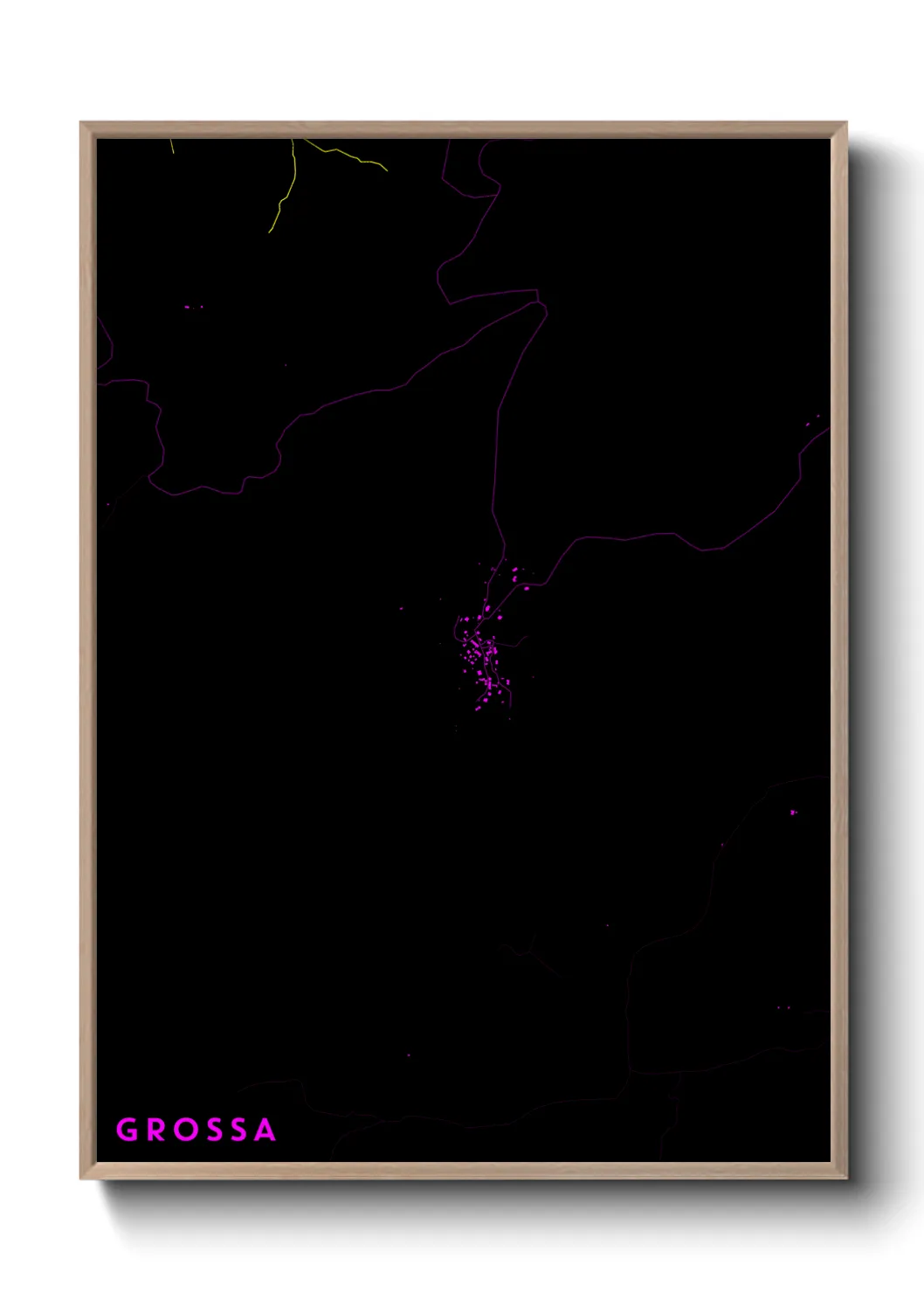 Une affiche de carte sur Grossa