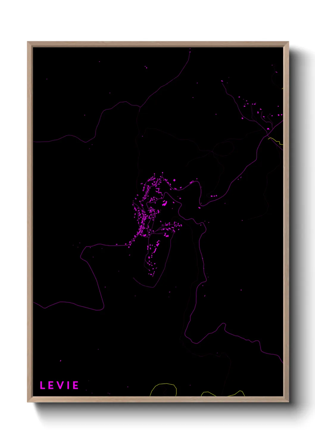 Une affiche de carte sur Levie