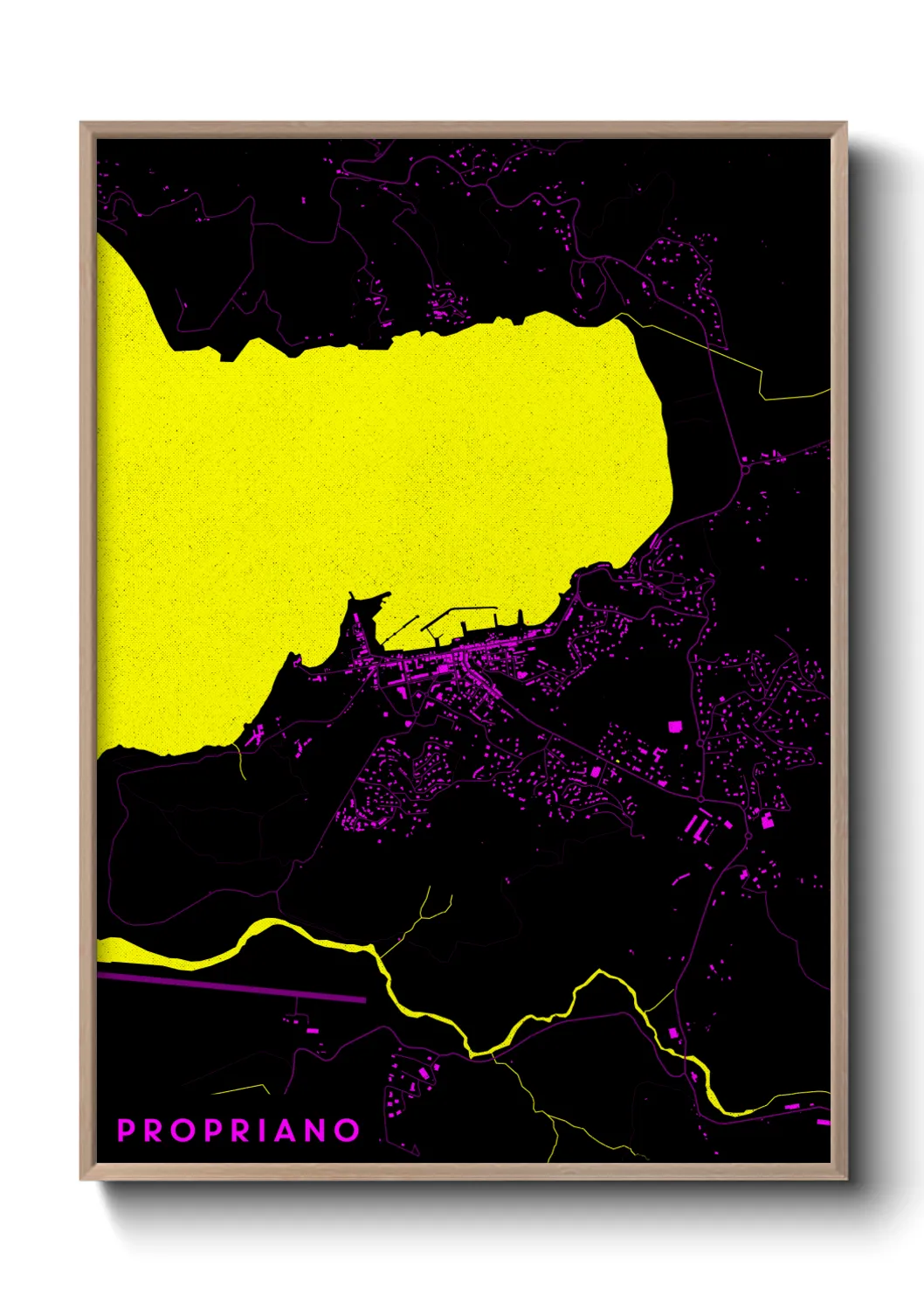 Une affiche de carte sur Propriano