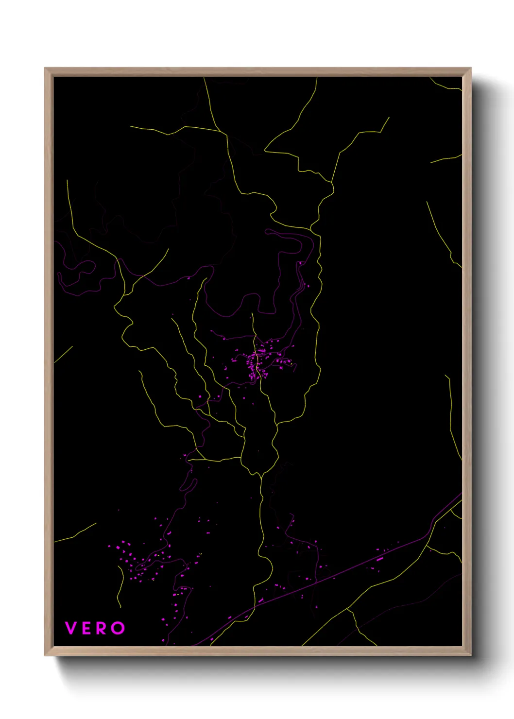 Une affiche de carte sur Vero