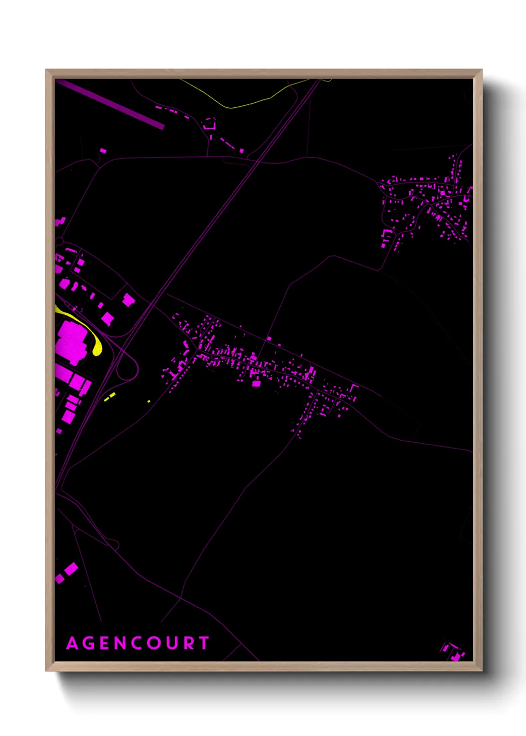 Une affiche de carte sur Agencourt